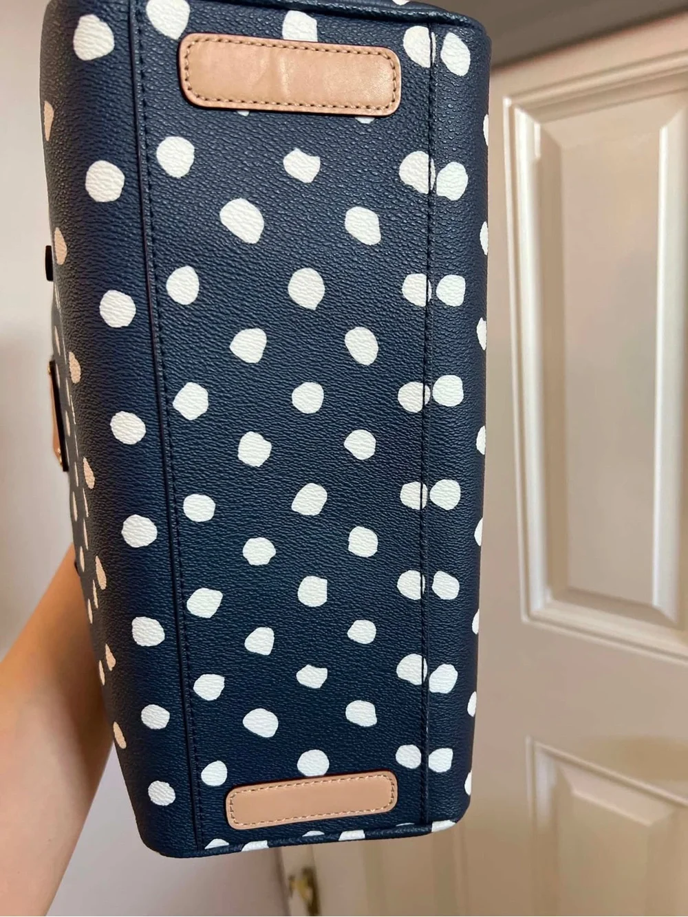 kate spade Black and White polka dots Tote hand bag